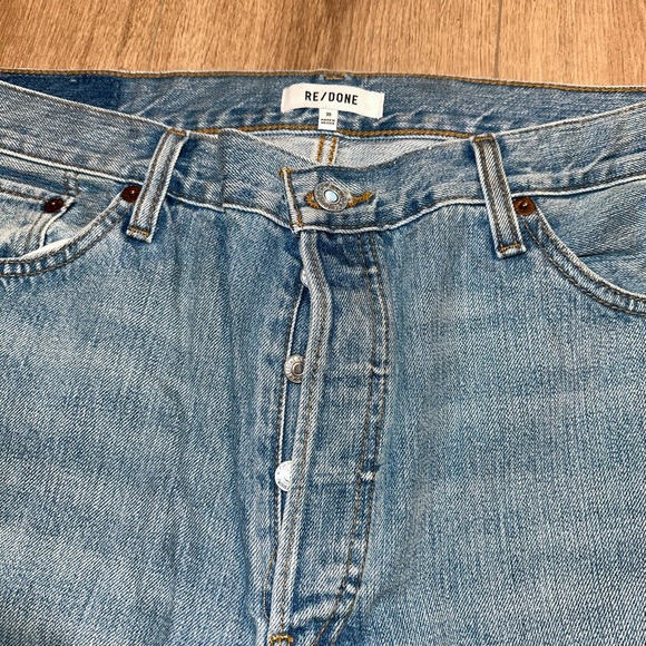 NWT RE/DONE 70’s Ultra High Rise Stove Pipe Blue Jeans Size 30 - Picture 3 of 10